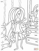 Coloring Mustache Pages Lady Printable sketch template