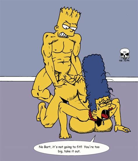 rule 34 bart simpson breasts color female front view human insertion male marge simpson nude