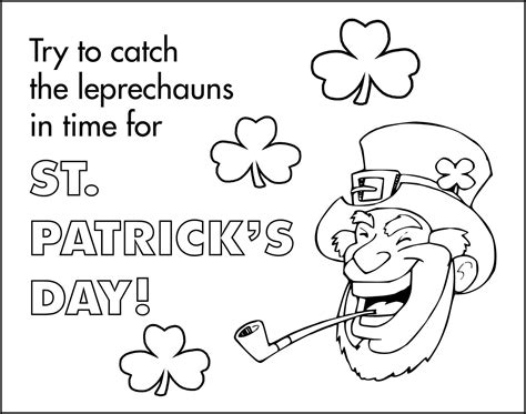printable st patricks day placemats  color rose clearfield