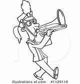 Marching Band Clipart Coloring Illustration Pages Royalty Toonaday Printable Rf Powered Results sketch template
