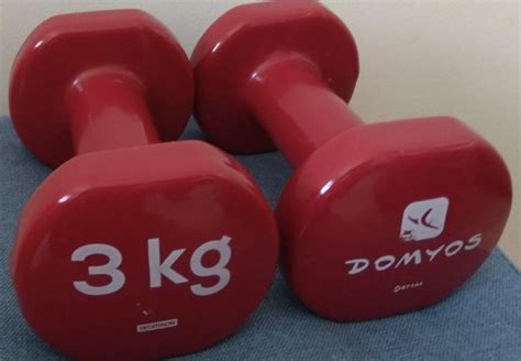 decathlon dumbells kg sports equipment exercise fitness weights dumbbells  carousell