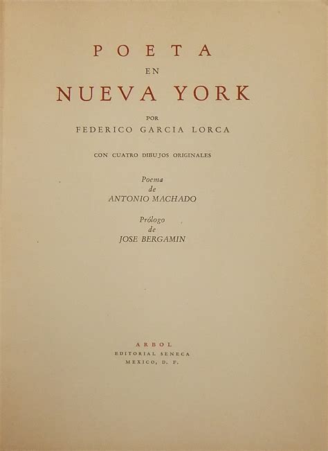 poeta en nueva york poema de antonio machado prologo de jose bergamin