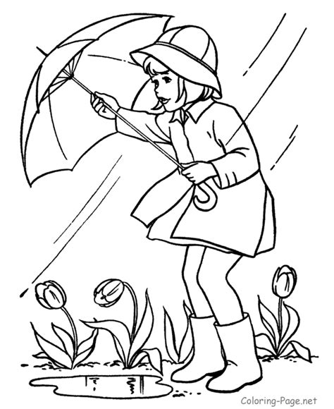 rainy day coloring pages  kids   adults coloring home
