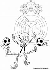 Coloring Madrid Real Soccer Pages Bayern Barcelona Squidward Munich Fc Spongebob Logo Arsenal Playing Maatjes Munchen Manchester United Ac Club sketch template