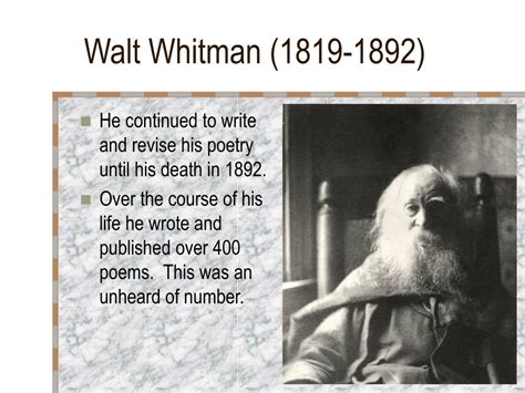 ppt walt whitman powerpoint presentation free download
