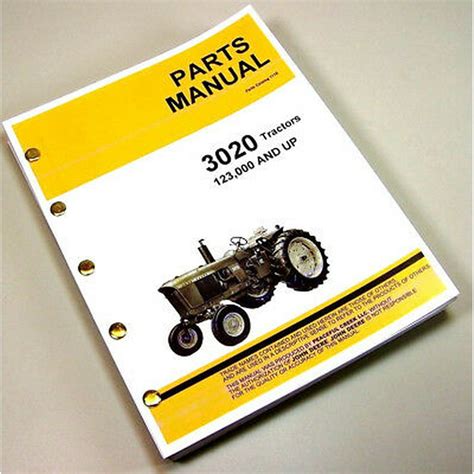 parts manual  john deere  tractor catalog gas diesel lp serial   walmartcom