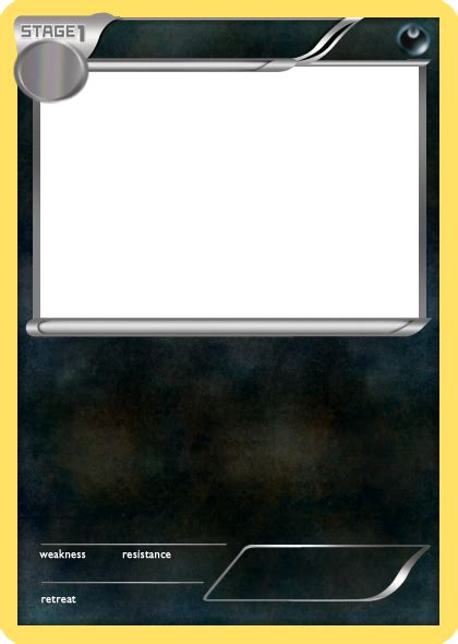 bw dark stage  pokemon card blank   ketchi  deviantart