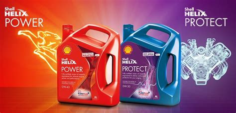 shell helix power  helix protect fully synthetic engine oils aimed   driver
