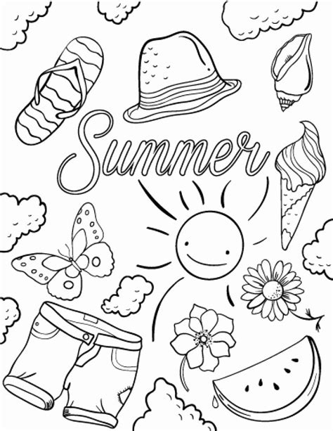 summer fun coloring sheets elegant   printable summer coloring