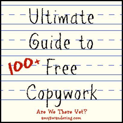 ultimate guide   copywork amys wandering  copywork