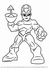 Hero Super Squad Drawing Klaw Draw Show Step Tutorials sketch template