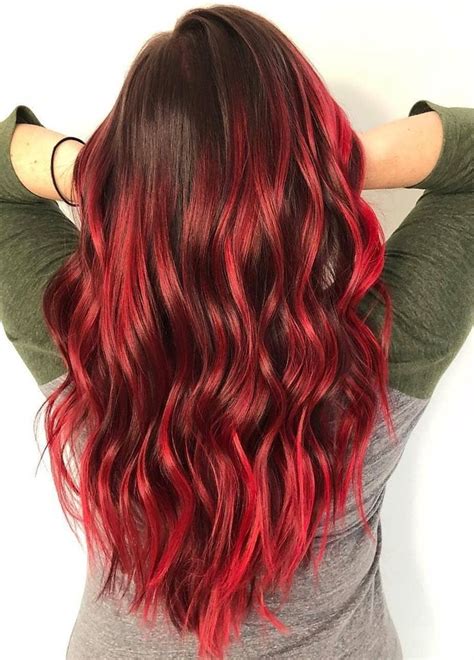 Pin By Ananya On Red Highlights Hair Hair Styles Red Highlights