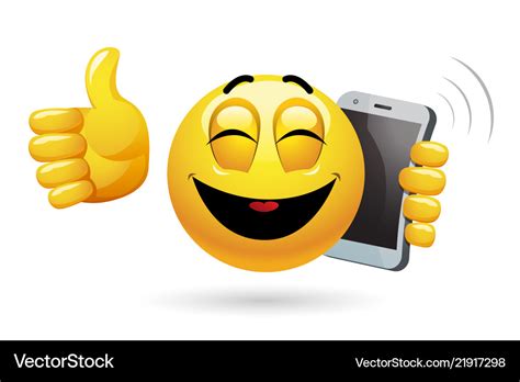 smiley talking   phone   smiley  vector image
