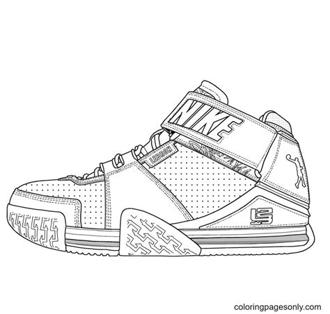 lebron james shoes coloring page  printable coloring pages