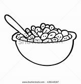 Cereal Bowl Cartoon Clipart Drawing Coloring Pages Stock Vector Freehand Drawn Color Illustration Lineartestpilot Getcolorings Royalty Logo Portfolio sketch template