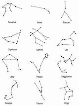 Constellation Zodiac Coloring Pages Tattoos Drawing Tattoo Star Gemini Constellations Sternbilder Kids Aquarius Aries Sternbild Stars Schütze Map Sternzeichen Printable sketch template