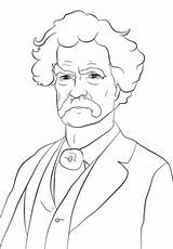 Twain Mark Coloring Pages Famous People Printable Outline Drawings Sheets Supercoloring Malcolm Drawing James Category Beatles Crafts Template Search Sketch sketch template