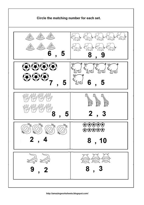 printable kindergarten math activities  printable