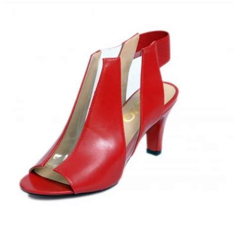 Red Grey Mojo Womens Formal Heel Size 36 37 38 39 40 41 At Rs