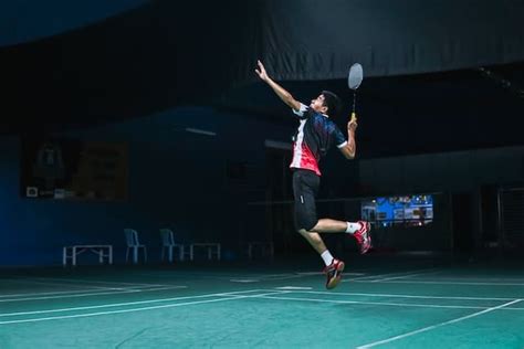badminton jumping smash  glamorous shot  killing