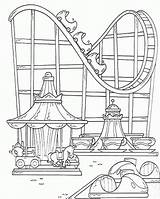 Coloring Coaster Roller Sheet Carousel Sheets Disney Park Fair Amusement Achterbahn Theme Drawing Parks Pages Colouring Karussell Color Coloringpagesfortoddlers Fun sketch template