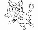 Litten Pokemon Coloring Pages sketch template