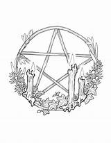 Pentagram Sabbat Wiccan Wicca Pentacle Pagan Yule sketch template