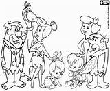 Flintstones Coloring Pages Families Family Barney Betty Flintstone Bam Fred Pebbles Printable Golf sketch template
