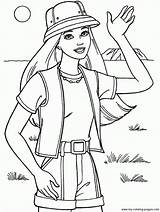 Coloring Barbie Pages Book Popular sketch template