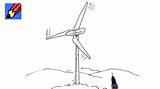 Wind Turbine Easy Draw Real Make Blades sketch template