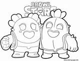 Brawl Cactus Colorier Robo Mike Imprimé Kawaii sketch template