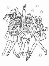 Coloring Pages Sailor Moon Sailormoon Printable Friends Picgifs sketch template
