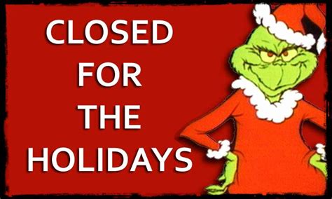 closed   holiday sign