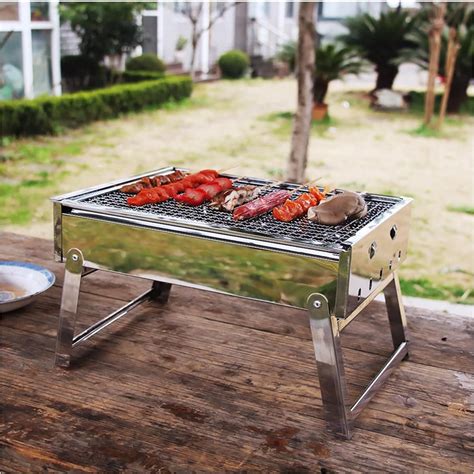 portable grill rack stainless steel stove pan outdoor roaster outdoor charcoal barbecue home