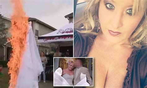 Texas Woman Burns Wedding Dress After Divorce Daily Mail Online