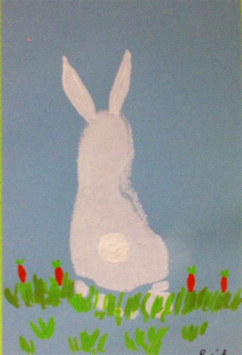 bunny footprint art easter crafts  toddlers animal crafts  kids