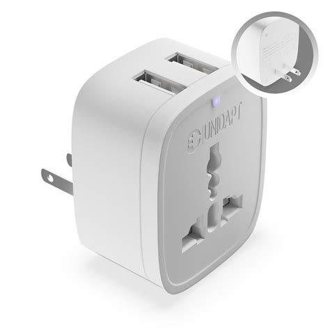 proglobe  plug adapter   usb outlet unidapt american usb wall charger travel  eu