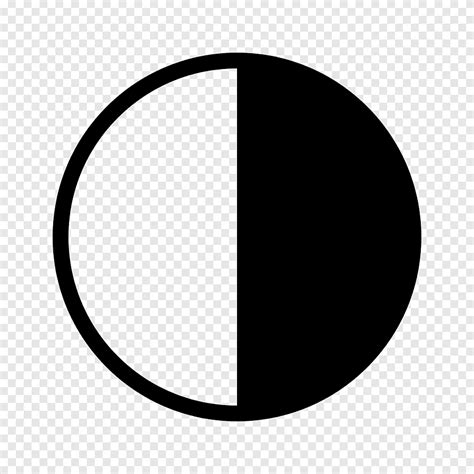 computer icons circle  moon angle monochrome png pngegg