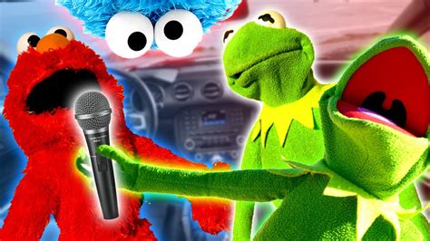 elmo kermit  frog  kermits brother  car karaoke youtube