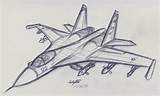 Flanker Aircraft Aviation sketch template