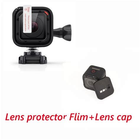 pcslot  gopro session accessories lens screen protector film lens cap cover  gopro