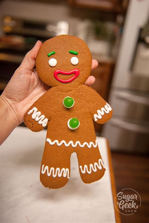 giant gingerbread man cookie template decorating video sugar geek