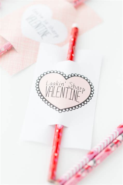pencil valentine cards printable