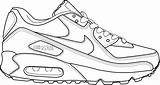 Nike Air Max Shoes 90 Sneakers Drawing Jordan Coloring S37 Photobucket Pages Sheets sketch template