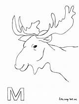 Coloring Pages Moose sketch template