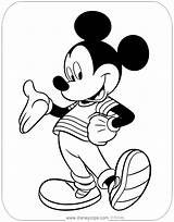 Mickey Mouse Disneyclips Pages Coloring Shirt Misc Striped Wearing sketch template
