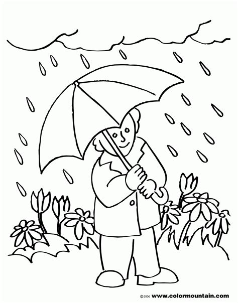 spring rain coloring pages coloring home