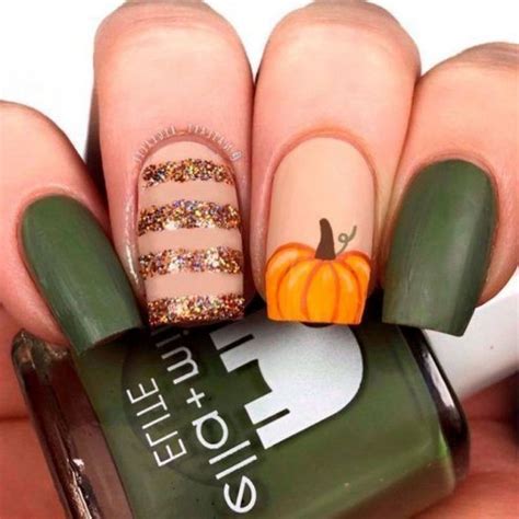 Pin On Woman Fashion Pumpkin Nails Nails Thanksgiving Nails