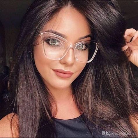 2019 sexy black cat eye glasses frames for women ladies big clear