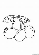 Coloring4free Cherry Cherries sketch template